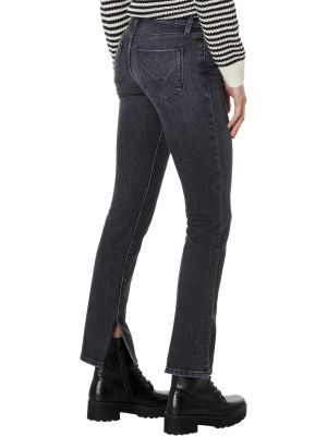 Прямые джинсы со звездочками Hudson Jeans черные