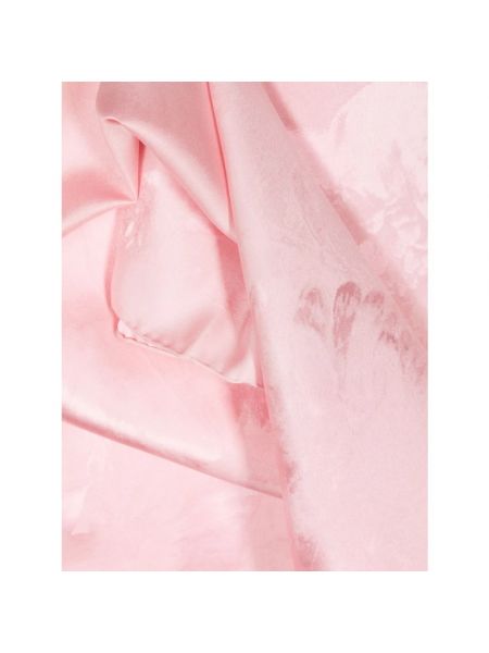 Bufanda de seda de flores de tejido jacquard Alexander Mcqueen rosa