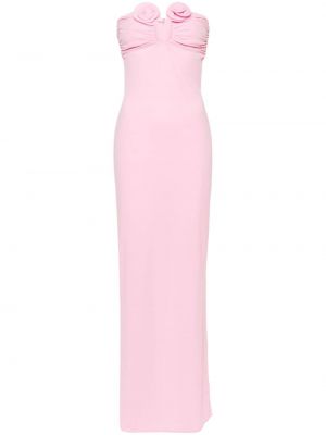 Вечерна рокля на цветя Magda Butrym розово