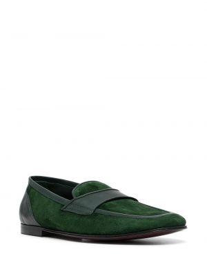 Slip on kožené loafers Dolce & Gabbana zelené
