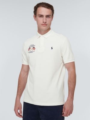 Pamut pólóing Polo Ralph Lauren fehér