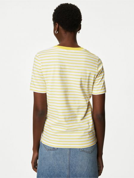 Pruhované tričko Marks & Spencer žluté