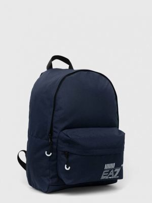 Рюкзак з принтом Ea7 Emporio Armani синій