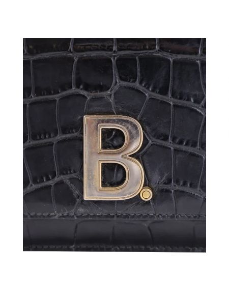 Bolsa de hombro de cuero retro Balenciaga Vintage negro