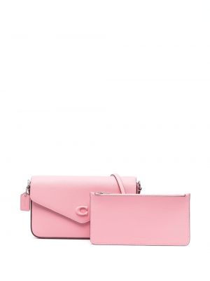 Чанта през рамо Coach розово