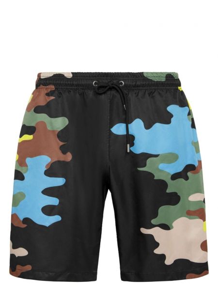 Sport shorts mit camouflage-print Plein Sport schwarz