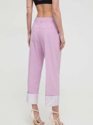 Pantaloni cu talie înaltă Karl Lagerfeld roz
