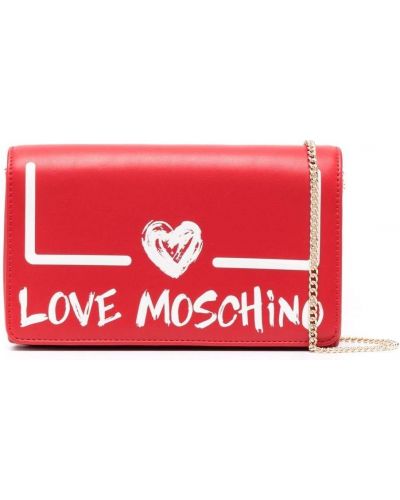 Bolsa con estampado Love Moschino rojo