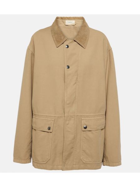 Giacca di cotone oversize The Row beige