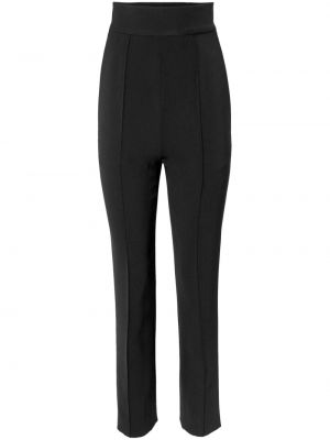 Pantalon taille haute en laine Carolina Herrera noir