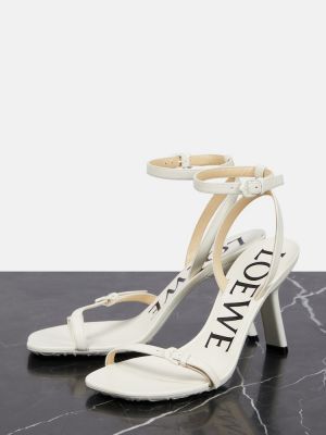 Sandały skórzane Loewe białe
