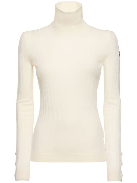 Ull turtleneck Moncler hvit