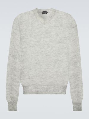 Mohérový sveter Tom Ford sivá