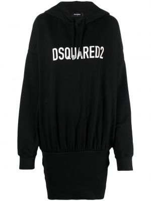 Baskılı kukuletalı elbise Dsquared2