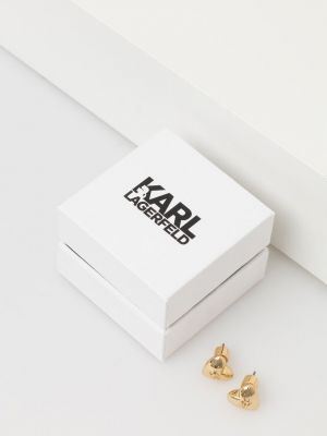 Szív mintás szegecses fülbevaló Karl Lagerfeld
