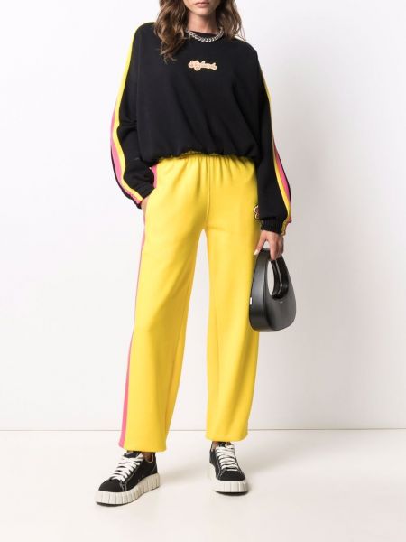Pantalones de chándal con bordado Styland amarillo