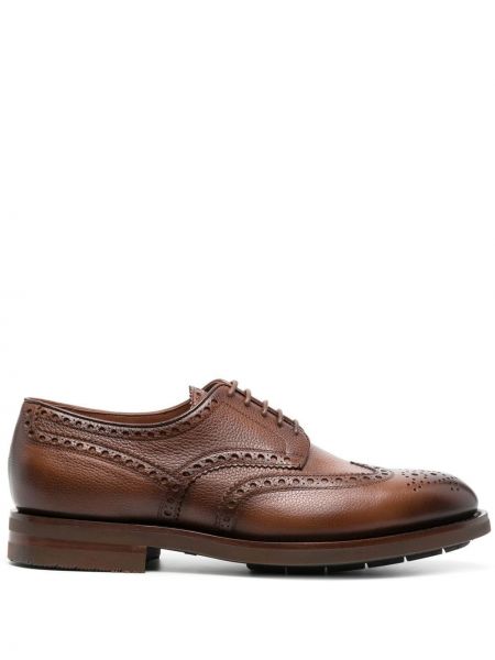 Chaussures oxford en cuir Santoni marron