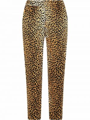 Leopard trykt stretch bukser Dolce & Gabbana gull