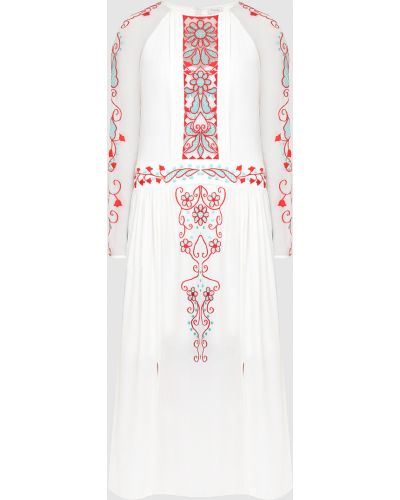 Белое шелковое платье Temperley London