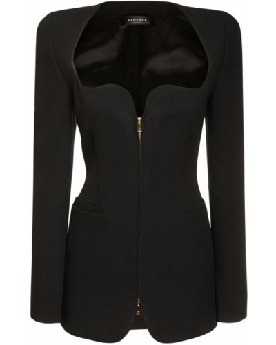 Плаття міні з крепу Versace, чорне