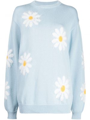 Pull à fleurs en tricot Joshua Sanders bleu