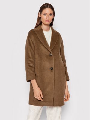 Vlněný zimní kabát Cappellini hnědý