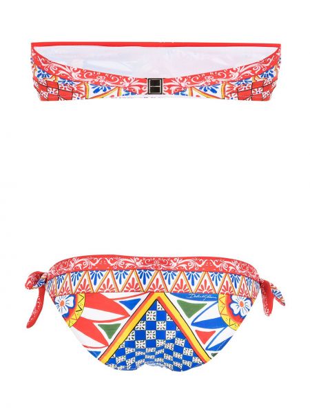 Bikini con estampado con estampado geométrico Dolce & Gabbana