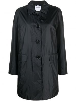 Kabát s knoflíky Aspesi černý