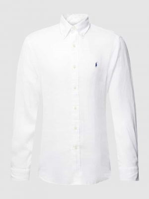 Lniana koszula casual Polo Ralph Lauren biała