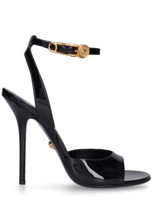 Kožené sandále Versace čierna