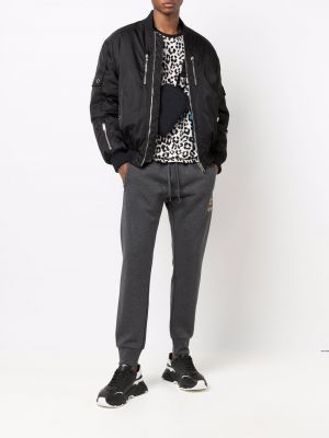 Spodnie sportowe bawełniane Dolce And Gabbana szare