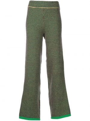 Spodnie w paski Eckhaus Latta, zielony
