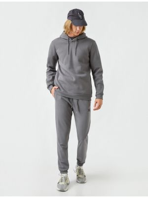 Krajkové šněrovací sportovní kalhoty Koton šedé