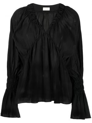 Bluza z v-izrezom By Malene Birger črna