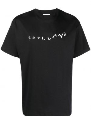 Тениска с принт Soulland черно