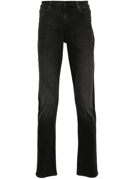 Skinny fit džinsai slim fit 7 For All Mankind juoda