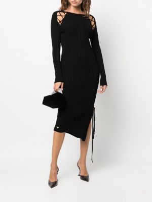 Sukienka koktajlowa koronkowa Philipp Plein czarna