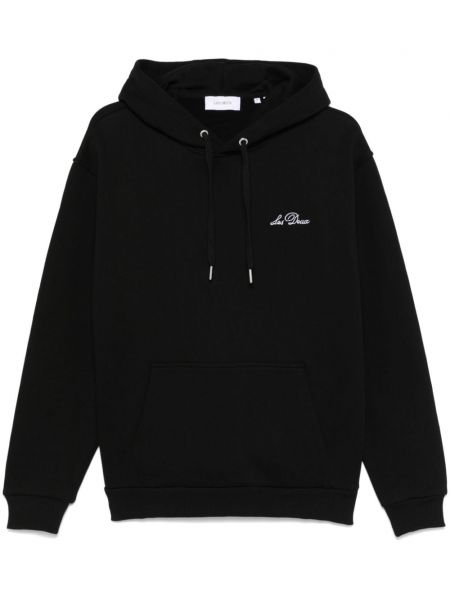 Işlemeli hoodie Les Deux siyah