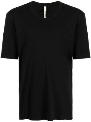 T-shirt aus baumwoll mit rundem ausschnitt Attachment schwarz