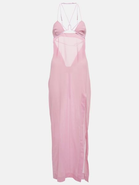 Βαμβακερή μάξι φόρεμα Nensi Dojaka ροζ