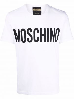 Tričko s potiskem Moschino bílé