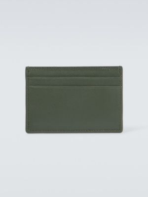 Usnjena denarnica s potiskom Loewe zelena
