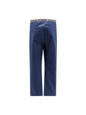 Pantalones chinos con bordado de algodón Marni azul