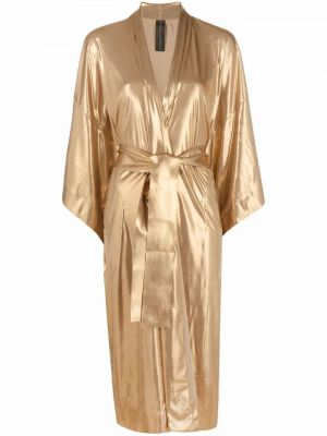 Zlaté šaty ke kolenům Norma Kamali
