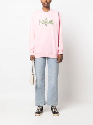 Sweatshirt mit stickerei Chiara Ferragni pink