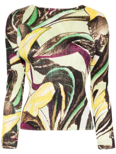 Bluză cu imagine cu imprimeu abstract plisată Pleats Please Issey Miyake