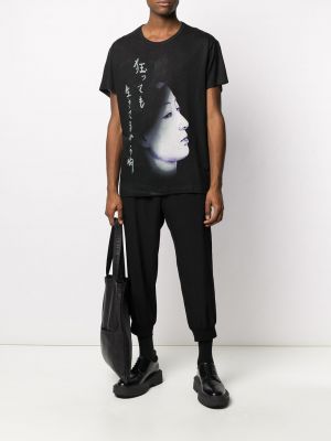 Pantalones plisados Yohji Yamamoto negro