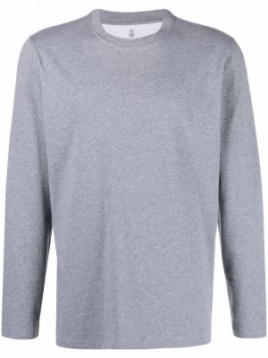 T-shirt a maniche lunghe Brunello Cucinelli grigio