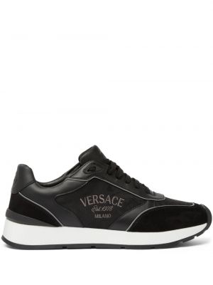 Sneakerși cu broderie Versace
