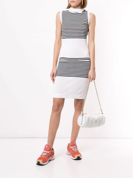 Mini vestido a rayas Chanel Pre-owned blanco
